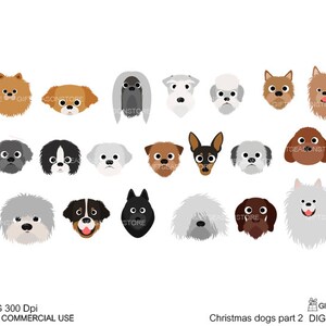 Christmas Dog Digital Clip Art Part 2 for Personal and Commercial Use ...