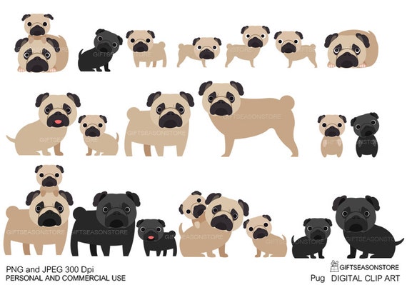 Gay pride pug digital clip art for Personal and by Gay pride pug digital clip art for Personal and by