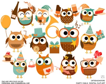 Classroom Owl Clip Art for Personal and Commercial Use INSTANT DOWNLOAD ...