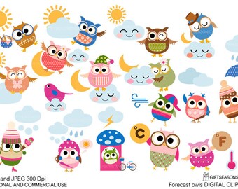 Classroom Owl Clip Art for Personal and Commercial Use - Etsy