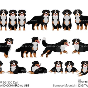 Berner Berghunde digitale Clipart für den persönlichen und kommerziellen Gebrauch - INSTANT DOWNLOAD