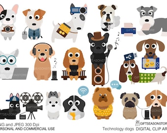 Sport Dogs Digital Clip Art for Personal and Commercial Use | Etsy