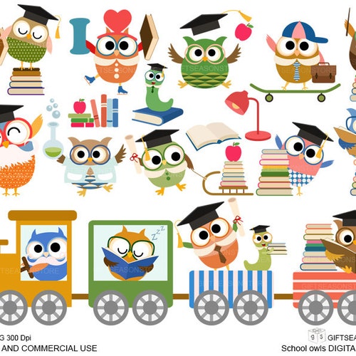 CLIP ART Owls for Commercial and Personal Use - Etsy