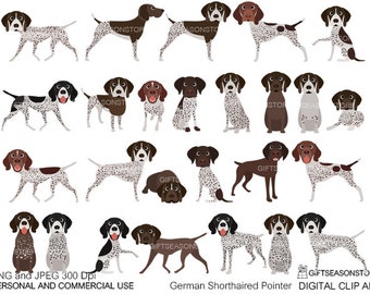 Sitting Dogs Digital Clip Art for Personal and Commercial Use - INSTANT ...