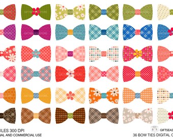 Bows Digital clip art for Personal and Commercial use - INSTANT DOWNLOAD