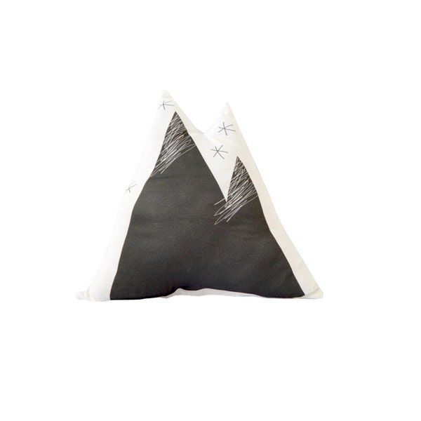 Mountain Plush Pillow - Charcoal