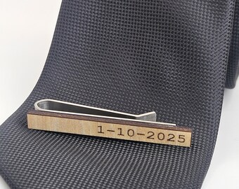 Wooden Tie Clips | Laser Engraved |