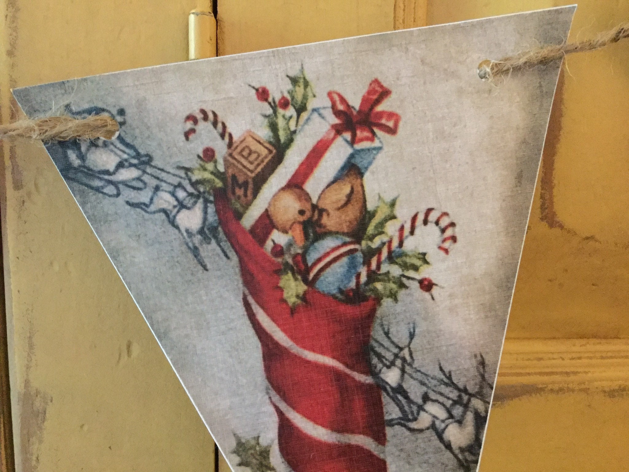 Vintage Christmas Banner  Etsy