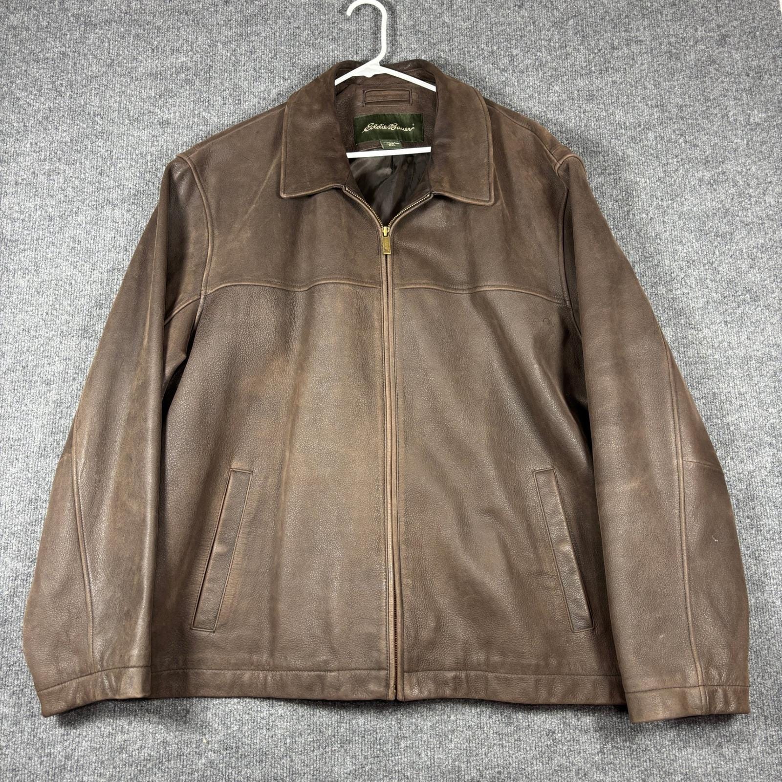 Eddie Bauer Jacket Genuine Leather - Etsy