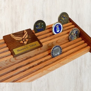 60 Challenge Coin Display, Military Coin Holder Engraved