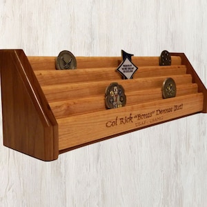 Military Desk Challenge Coin Holder, Challenge Coin Wood Display, Office Coin Rack