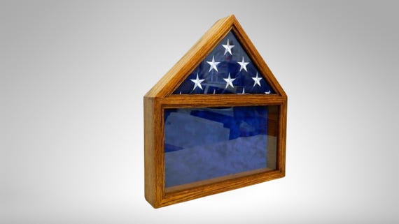 Alder Wood Flag Display Case: Military Retirement Shadow Box
