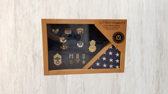 MAJOR FORCE SPECIAL STRONG BOX メジャーフォース Security Forces Military Shadow Box, Retirement Police Flag Case