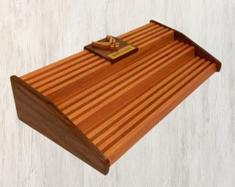 Large Military Challenge Coin Display with Logo Options,  Military Display Gift, Wood Coin Rack