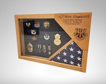 Military Uniform Shadow box (FREE SHIPPING lower 48 states only)