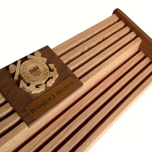 60 Challenge Coin Display, Coast Guard Military Coin Holder Engraved
