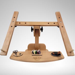Adjustable Wood Cross Stitch Stand: Lap & Table Needlework Frame