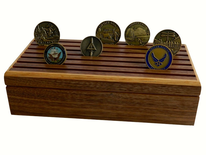 Military Challenge Coin Display Box Personalized Coin Holder Etsy