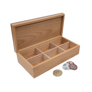 Engraved Military Challenge Coin Display Box: Alder & Walnut Veteran Gift image 7
