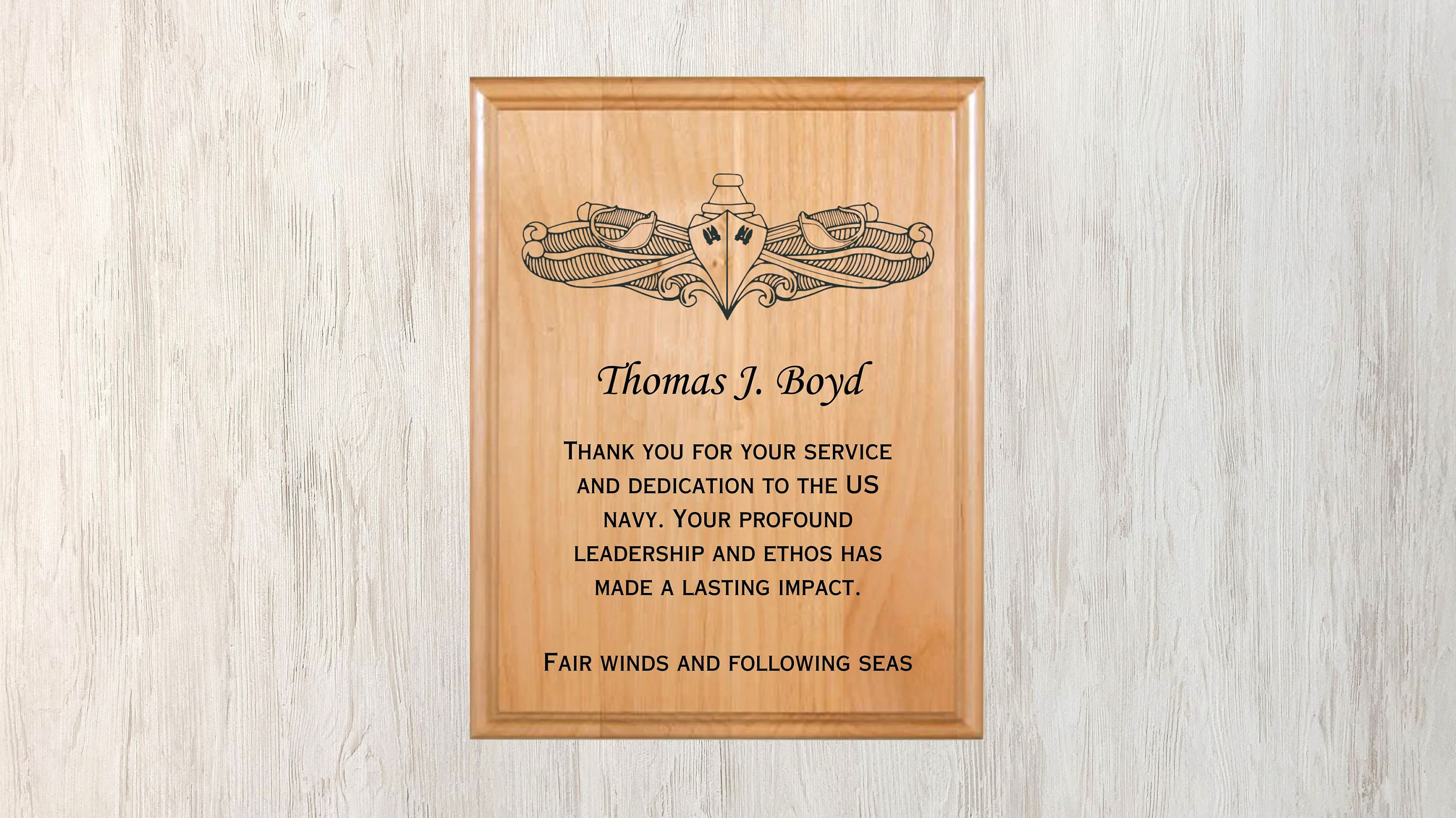 Photo Custom Laser Engraved Wood Plaque Sign Choose Your Size 