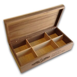 Engraved Military Challenge Coin Display Box: Alder & Walnut Veteran Gift image 3