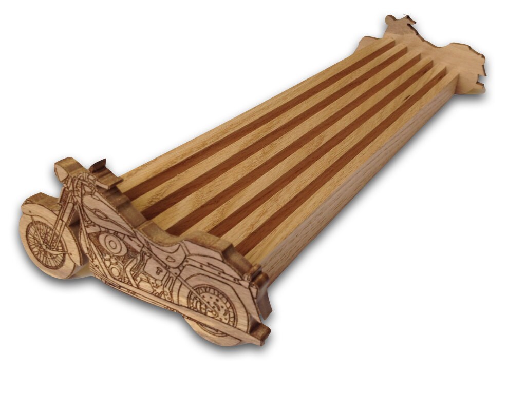 Harley Davidson Poker Chip Display Wood Motorcyle Poker Chip Etsy