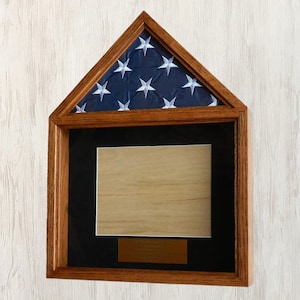 Military Flag Certificate Box, Shadow Box Flag Display Case, Certificate Frame