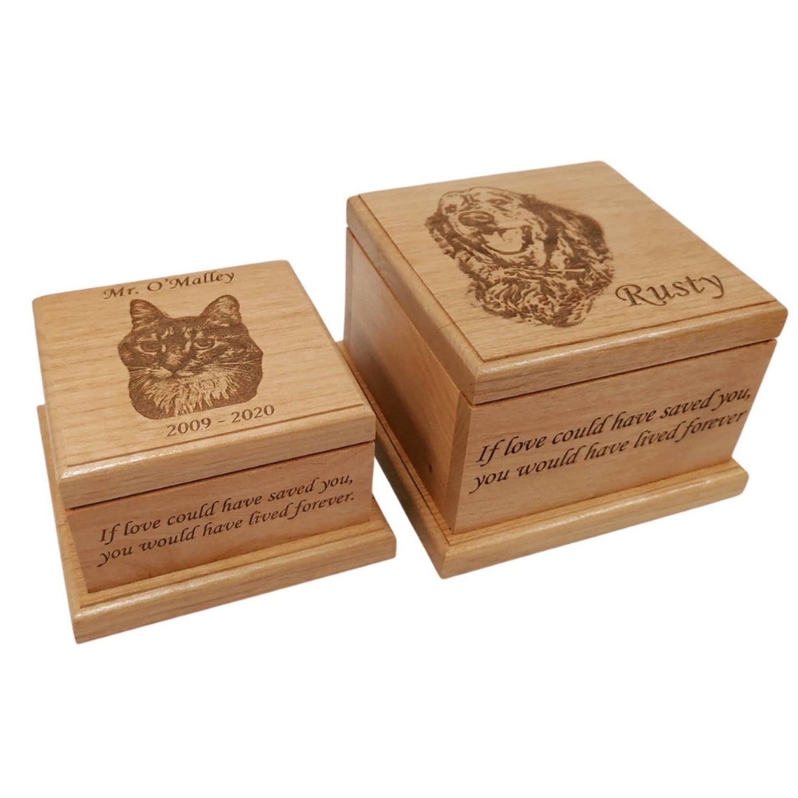 Cremation Pet Urn Ashes for Dog Cat Engraved 1 to 75 lbs Etsy