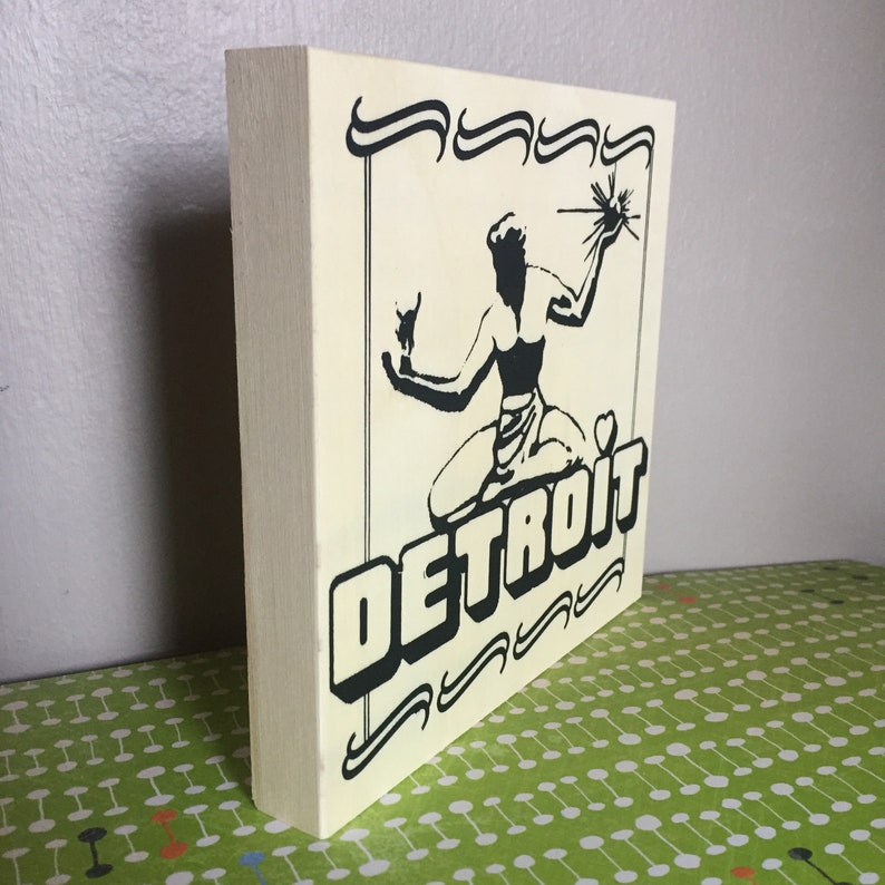 Unique Coloring Gift Michigan Made State of Michigan Coloring Board Spirit of Detroit Craft Kit Made in Michigan City of Detroit