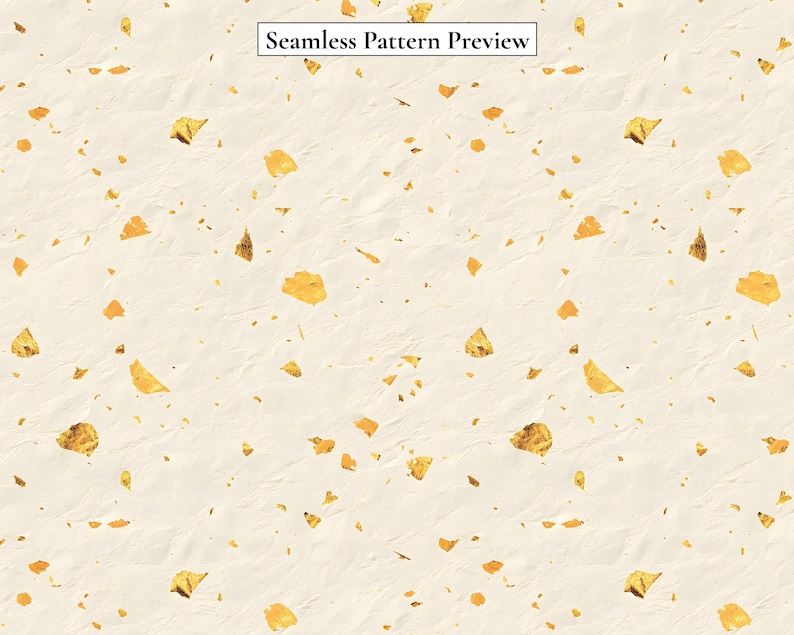 Washi Japanese Paper Texture Digital Paper – Seamless Cream Gold ...