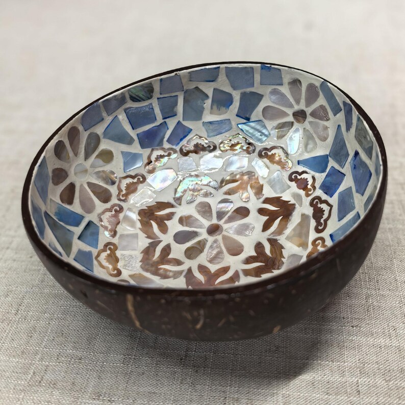Coconut Bowl, Natural Coco Shell Bowl, Eco Friendly Salad Fruit Yogurt ...