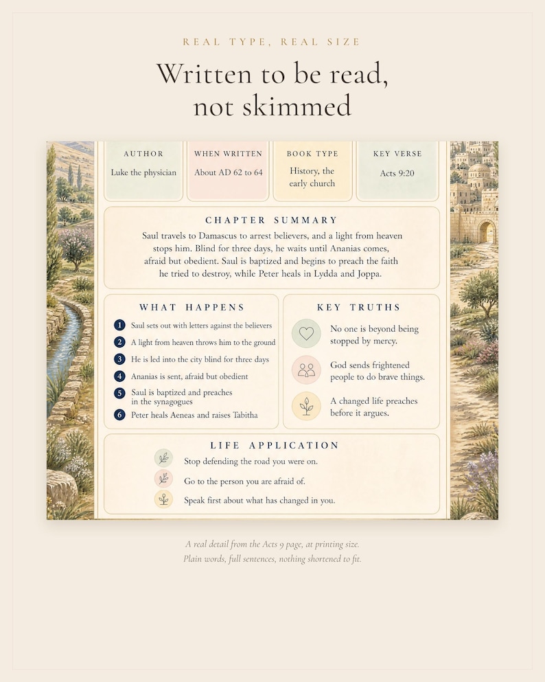 Bible Study Guide Notes Bible Study Guide Acts 28 Chapters Printable, Book of Acts Study Pages ...