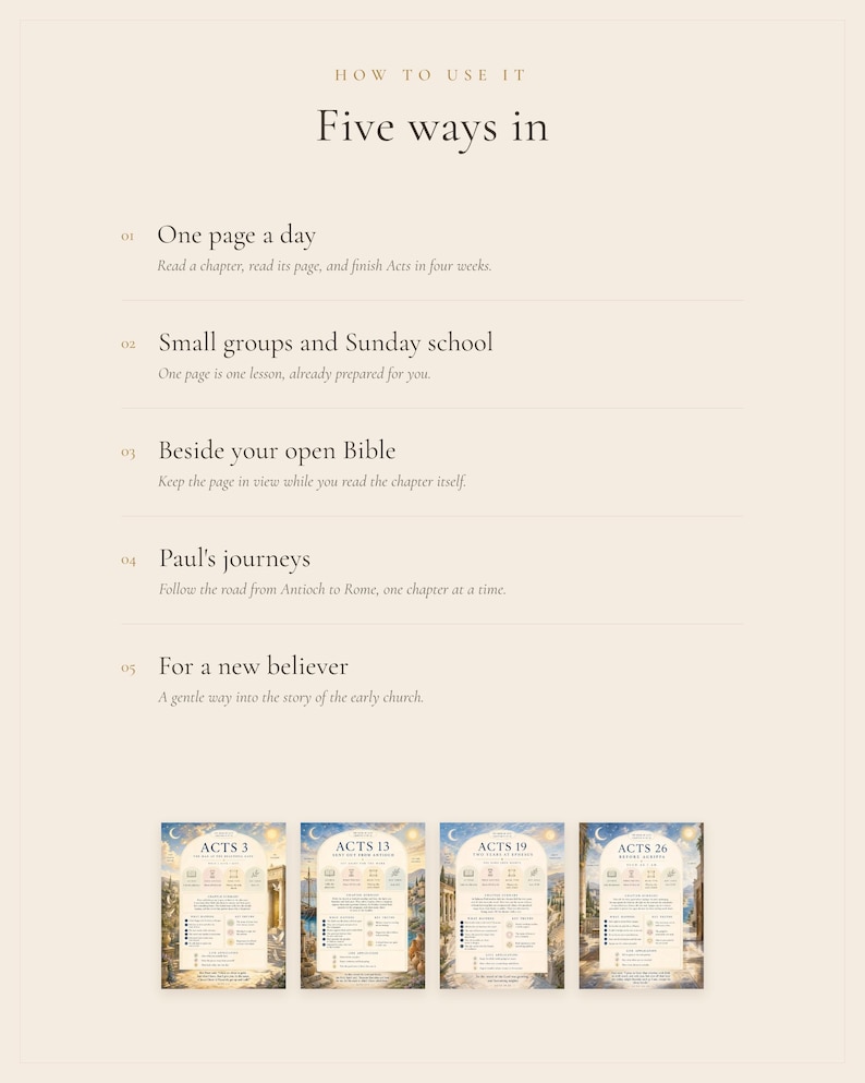 Bible Study Guide Notes Bible Study Guide Acts 28 Chapters Printable, Book of Acts Study Pages ...