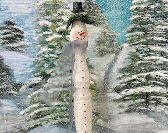 boneco de neve de fuso