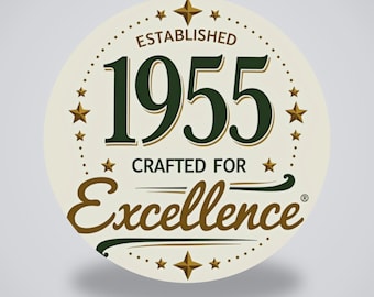 Personalized Year of Birth 58 mm pin badge