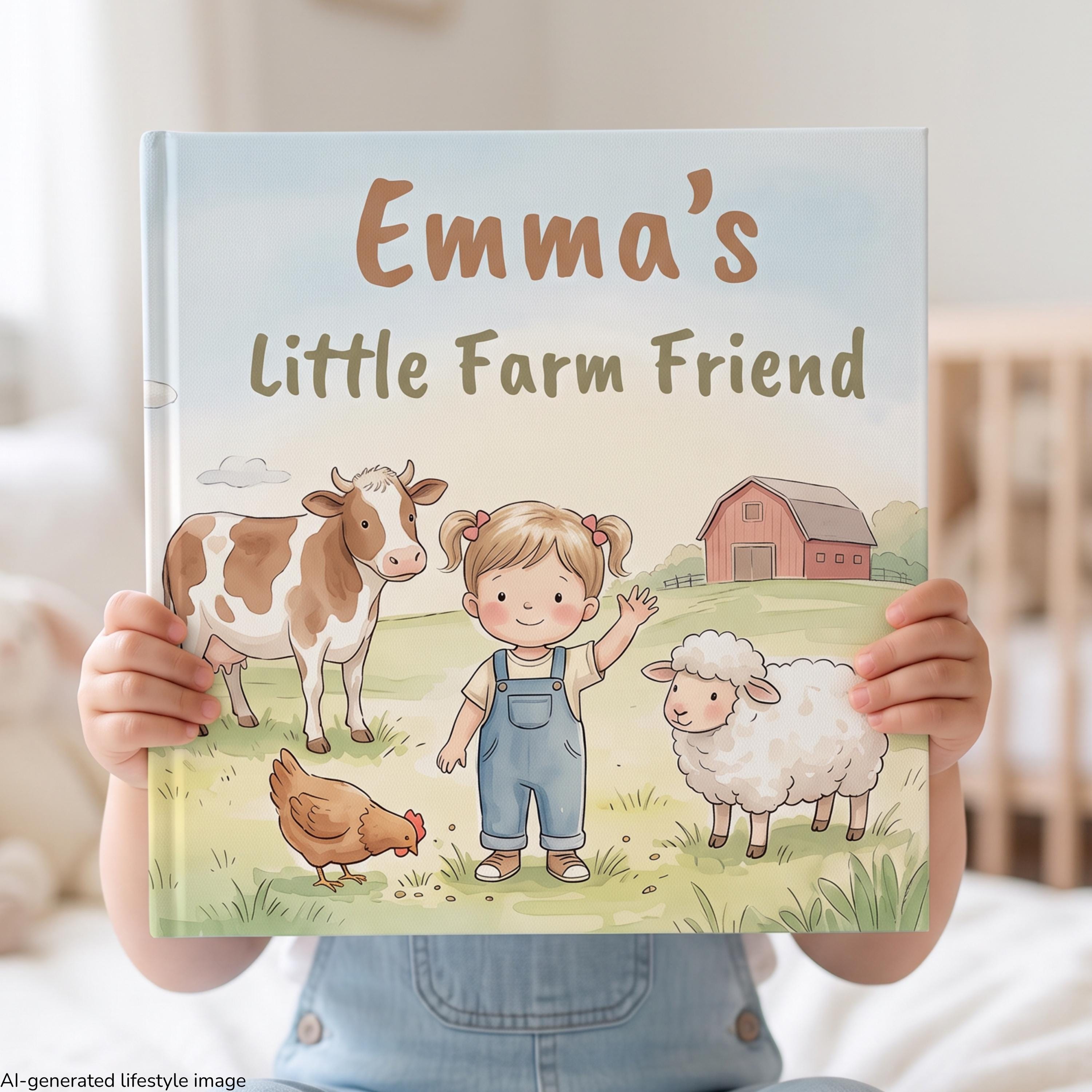 Personalized Children's Book About Farm Animals, Custom Name Storybook for Boy or Girl, Cute Barnyard Bedtime Story, Kids Keepsake Gift