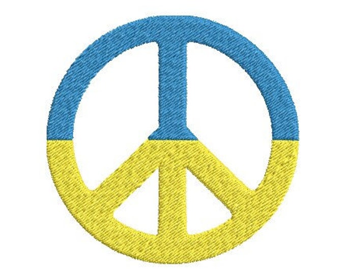 Peace sign Machine embroidery design, pattern - instant download