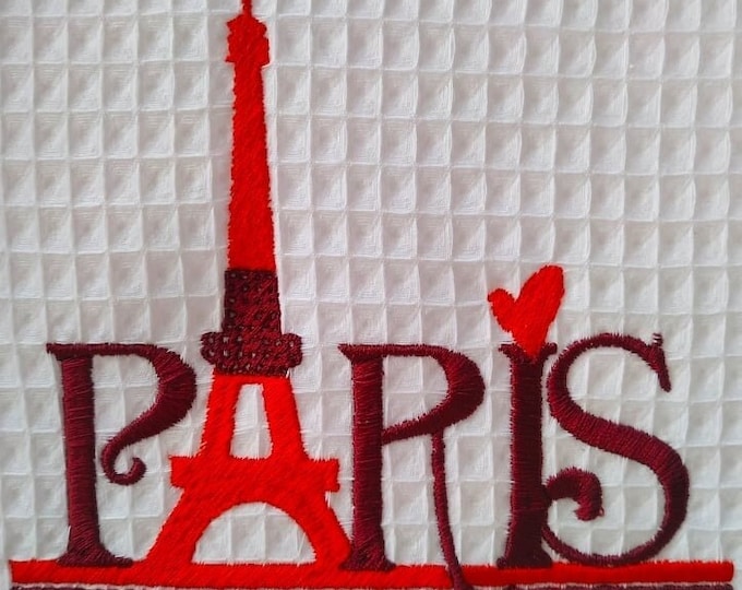 Paris Machine embroidery design - Instant download