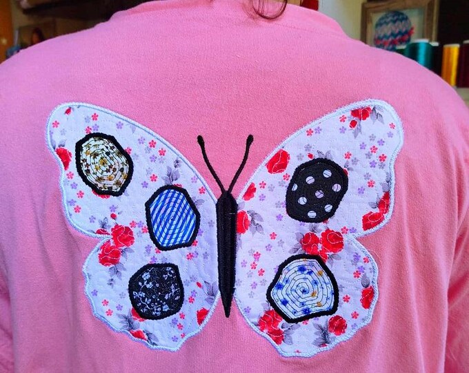 HUGE butterfly applique Machine embroidery design - Instant download file