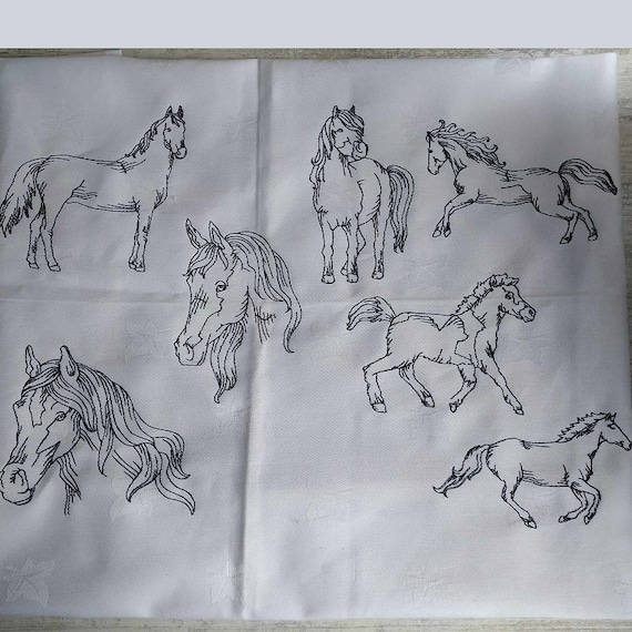 Horses Machine embroidery designs set - Instant download files