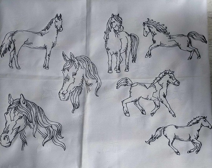 Horses Machine embroidery designs set - Instant download files