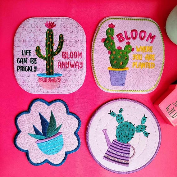 ITH I am green coasters Machine embroidery designs - Instant download files