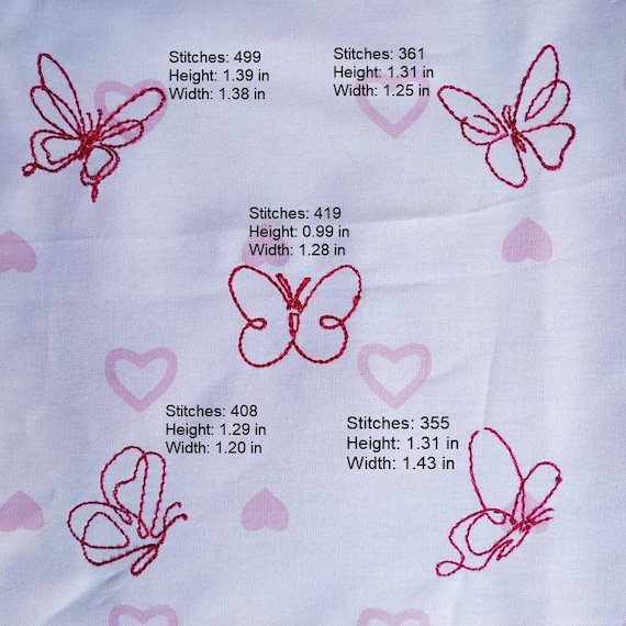 Tiny butterflies Machine embroidery designs set - Instant download files