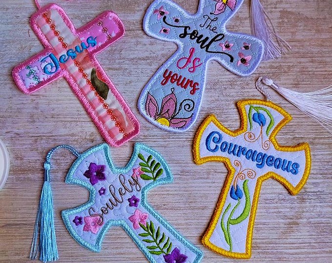 ITH Cross special bookmarks 5 Machine embroidery designs - Instant download files