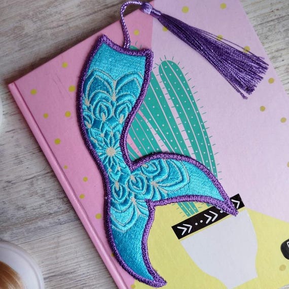 ITH Mermaid bookmark Machine embroidery design - Instant download file