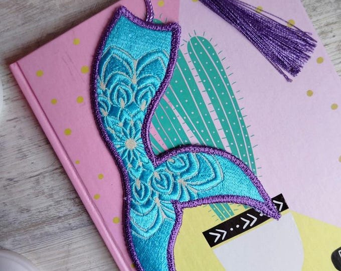 ITH Mermaid bookmark Machine embroidery design - Instant download file