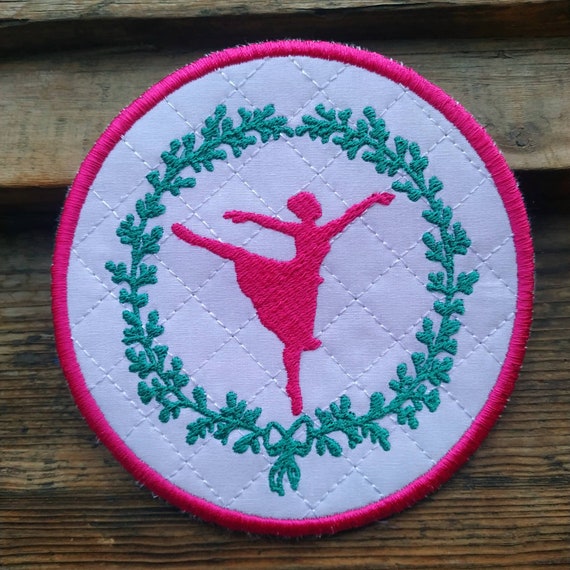 Ballerina coaster #2 Machine embroidery design - Instant download (In many formats)