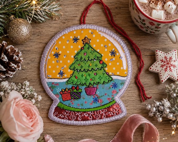 ITH Christmas globe 3 Machine embroidery design - Instant download file