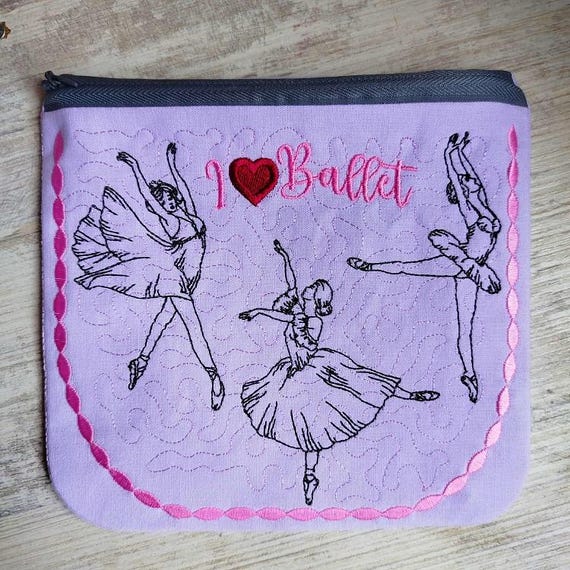 ITH I love ballet machine embroidery design - Instant download file