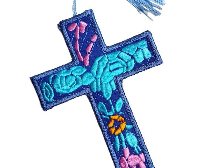 ITH Stony cross bookmark Machine embroidery design - Instant download file